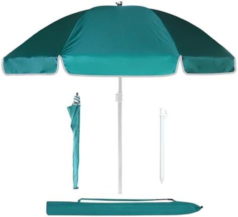 CHUCI-Sombrilla para Playa Portátil,Sombrilla Al Aire Libre, 2M para patio, jardín, Playa, Exteriores con Filtro Solar contra Rayos UV y bolsa de transporte (Verde)  .mx: Jardín