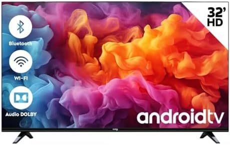 CUORY Smart TV 32″ Full HD DLED Android 12 Television 1366×768 HDMI USB Bluetooth Dolby Atmos Gaming Mode Marco Delgado Negro  .mx: Electrónicos
