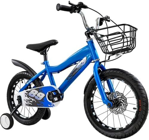 Little Monkey Bicicleta Moderna para Niños Rodada 16 Bici Infantil con Canastilla Ruedas Llantitas de Entrenamiento y Salpicaderas Ideal para Mayores de 4 Años  .mx: Deportes y Aire Libre