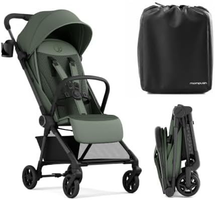 Mompush Nexis carriola de viaje de carbono, ultraligero de 12 libras, compacto y aprobado para llevar en avión, plegado automático de un segundo, reclinación completa con una mano, desde el nacimiento  .mx: Bebé