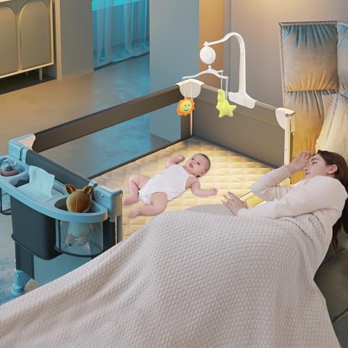 Muja 4 en 1 Colecho para Bebe con Mosquiteras y Cesta de Almacenamiento, Se Convierte en Cambiador, Moisés y Corral para Bebe, Portátil, Plegable(Gris Oscuro)  .mx: Bebé