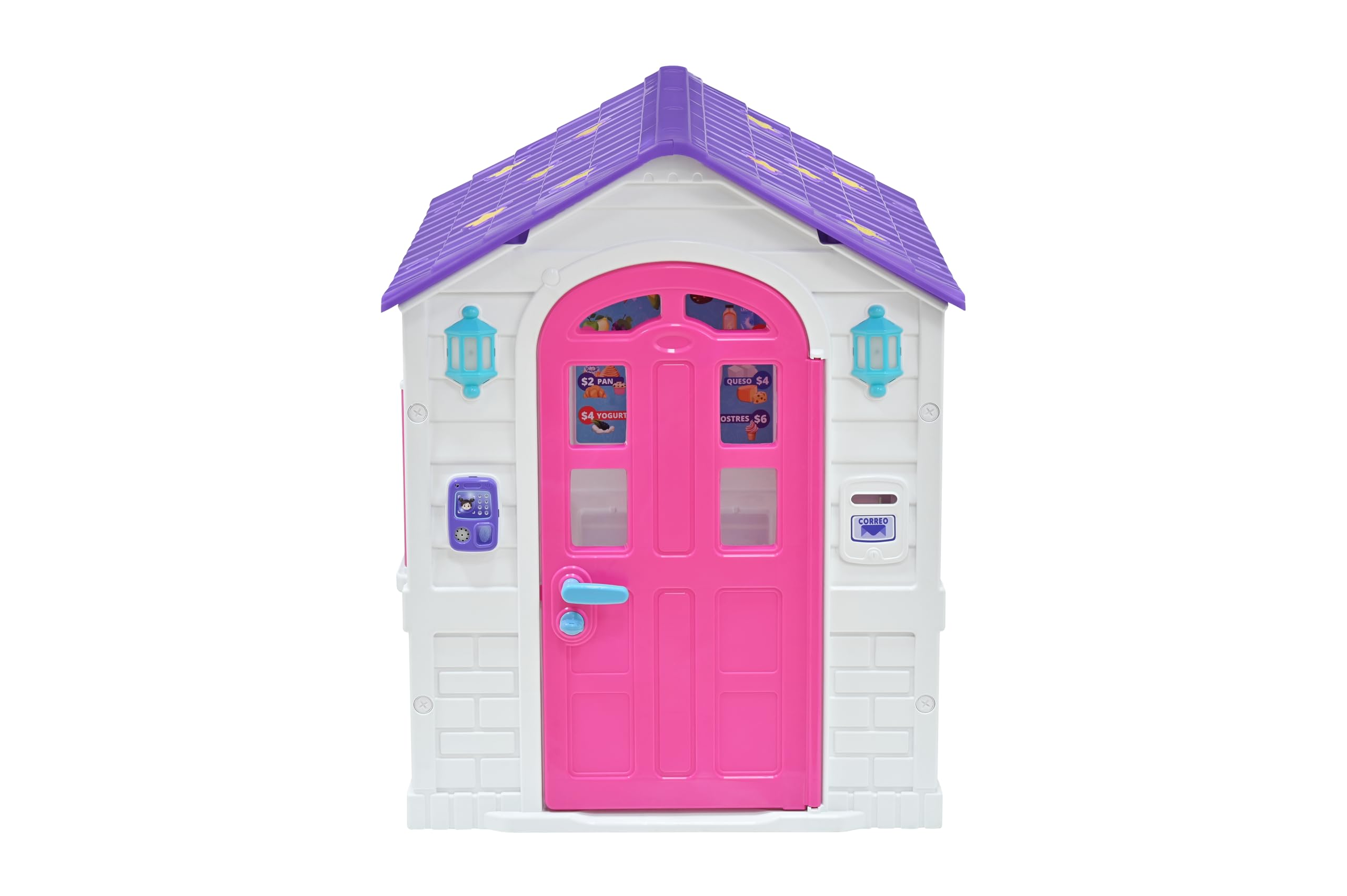 PRINSEL | Casita Infantil de Juegos | Casita y Supermercado para Niñas | Play House 2 en 1 | Rosa | De 2 a 6 Años, Espaciosa, Timbre con Luz y Sonido, Accesorios | Artículos para Niños